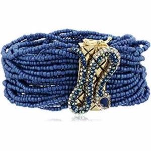 Betsey Johnson "Betsey Blues" Pave Snake Bracelet NWT
